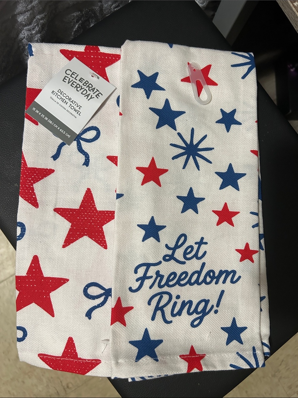 Celebrate It Red and Blue Patriotic Kitchen Towels - Set of 2